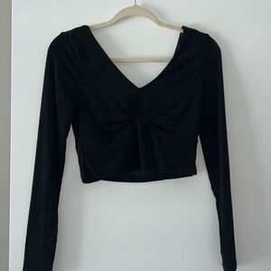 Black long sleeve sprinkle top